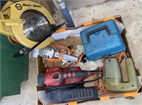 BOX LOT OF ELECTRIC HAND TOOLS