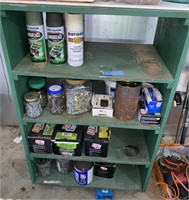 GREEN SHELF AND CONTENTS-LG LOT VARIOUS NAILS