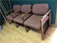 WAITING ROOM CHAIRS: 3 SEAT SET, 2 CHAIRS