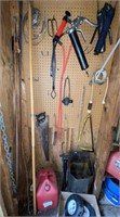 TOOL LOT CONTENTS OF PEGBOARD AND FLOOR