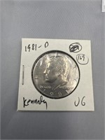 1981 D KENNEDY HALF DOLLAR