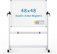48"x48" Double-Sided Magnetic Whiteboard