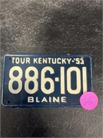 1953 KENTUCKY BICYCLE LICENSE PLATE