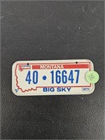 1979 MONTANA BIG SKY BICYCLE LICENSE PLATE