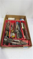assorted hand tools and shop items