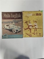 1953 PLAIN ENGLISH & 1958 WE SPELL AND WRITE BOOK
