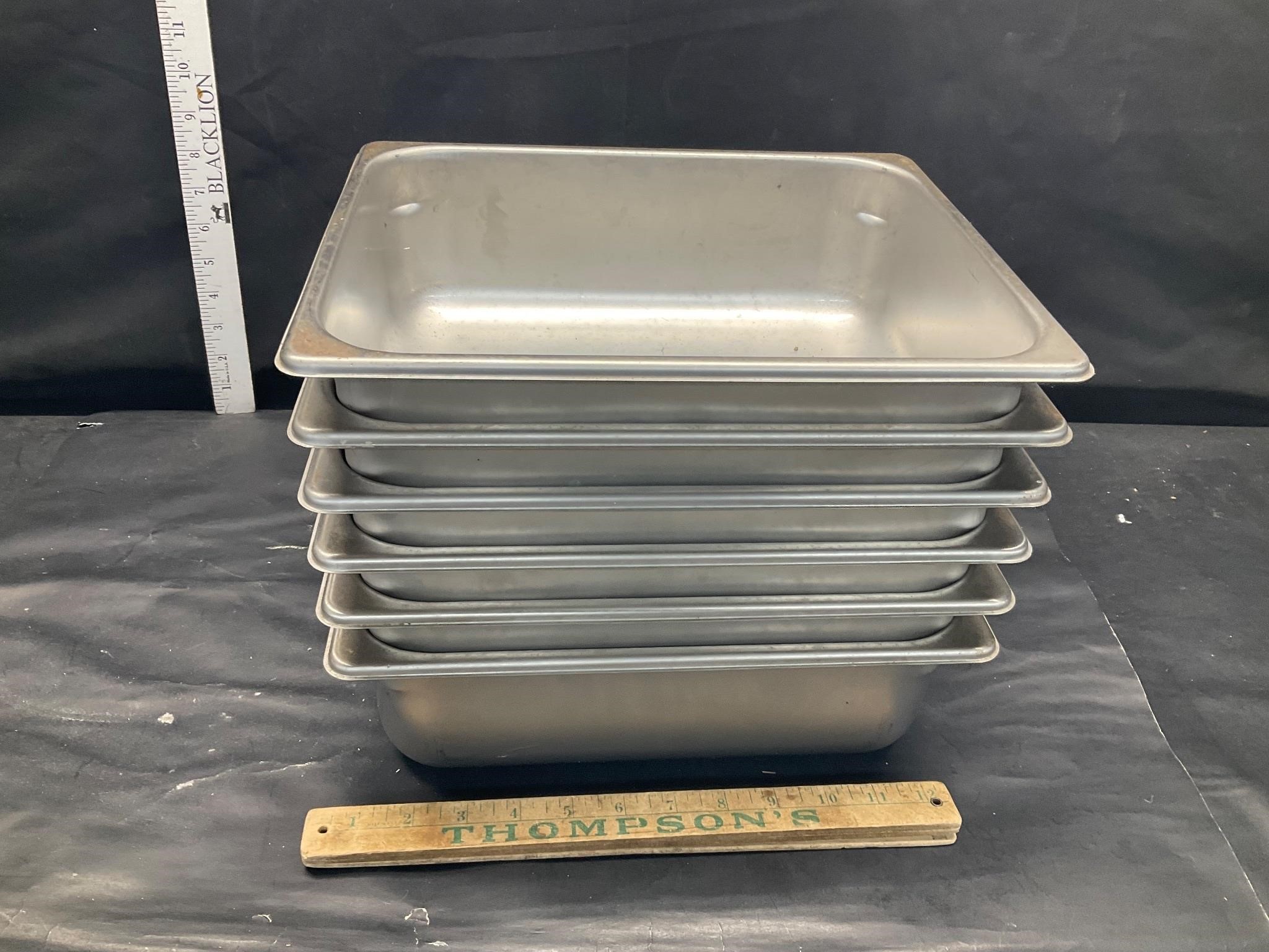 6 stainless steel chafing pans