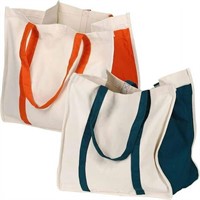 R7163  Anleolife Canvas Tote Bags, 2pack
