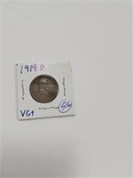 1919 D VG+ WHEAT PENNY