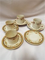 Flower painted Porcelain China Cups and Saucers