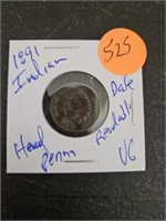 1891 VG INDIAN HEAD PENNY