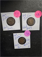 1901, 1902, & 1903 INDIAN HEAD READABLE DATES