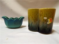 1 Van Briggle and 1 Hull pottery plater
