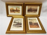 4 K.C Wilson photos and gold/brown frames