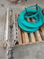 COIL ROLLER WHEEL AND METAL STANDS
