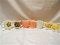 Vintage Milk Glass Coffee mugs,