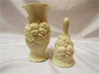 ceramic cherub bell and vase made in China