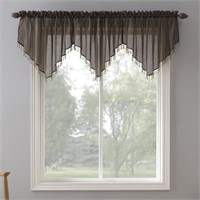 R7158  24.00 x 51.00  Voile Beaded Valance
