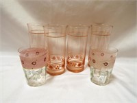 2 textured flower and bow Glasses &