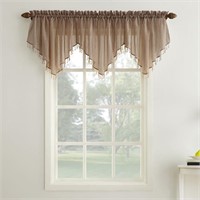 R7157  24.00 x 51.00  Voile Beaded Valance