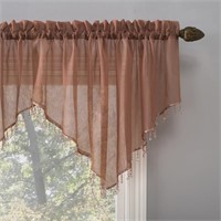 R7154  24.00 x 51.00  Voile Beaded Valance