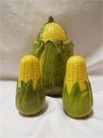 Shawnee Pottery Corn Canister/Cookie Jar & 5"
