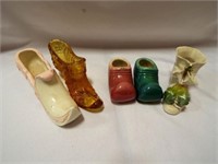 Hand Painted Mini Dutch Shoes Clog Pottery & Amber