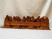 Hand Carved Solid Piece 29½" X 8" The Last Supper