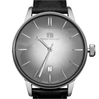 Pierre Bernad Black Leather 42mm Case Men's Watch