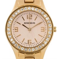 Rousseau 34mm Case Luxury Crystal Bezel Watch