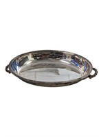 Vintage Silver Serving Oval Bowl