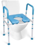 $90 Raised Toilet Seat with armrest, Adjustable