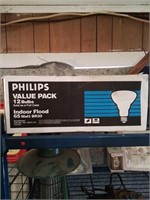 Full case of Phillips 65 W indoor flood lights