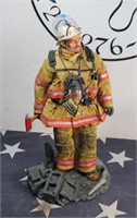 Ceramic Fireman Figurines- Portrait of Valor