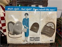 Vintage Metal over Cardboard Shoe Sign