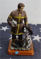 Ceramic Fireman Figurines- Fireman & Mascot