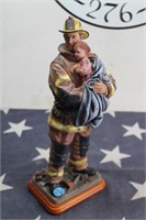 Ceramic Fireman Figurines- Image of Heroism