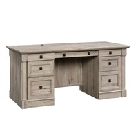 1 Sauder Palladia Executive Desk, Split Oak