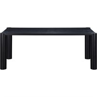 1 Post 76" Dining Table in Black Finish Oak by