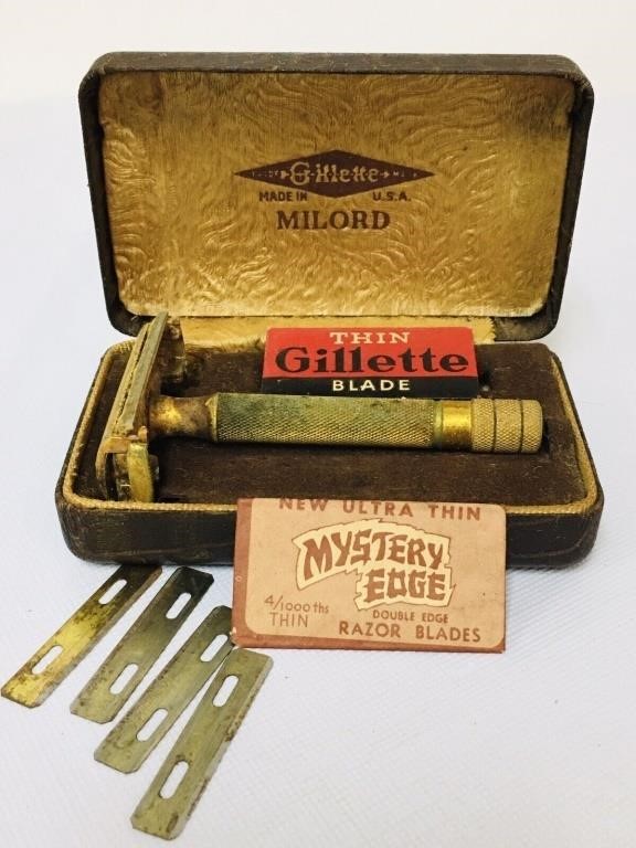 1947 Gillette Milord USA Gold Double Edge Safety