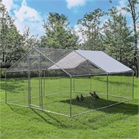 1 LOT, 2 PIECES, 1 Large Metal Chicken Coop with