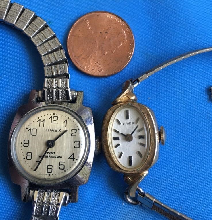 2 Antique / Vintage Ladies Timex Manual