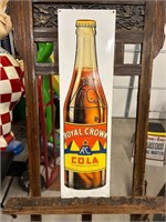 Vintage 1930 RC Royal Crown Bottle Metal Sign!!