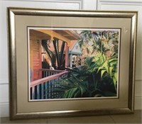 Porch At Sunset By Stedman Watercolor Print