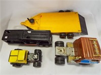 Large ERTL Flat Bed Trailer with Crane - Small