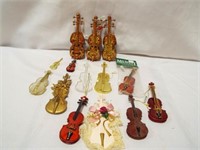 (15) Violin Christmas Ornaments