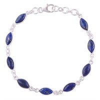 Sterling Silver Lapis Lazuli Bracelet