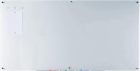 Audio-Visual Magnetic Glass Dry-Erase Board, 36x72