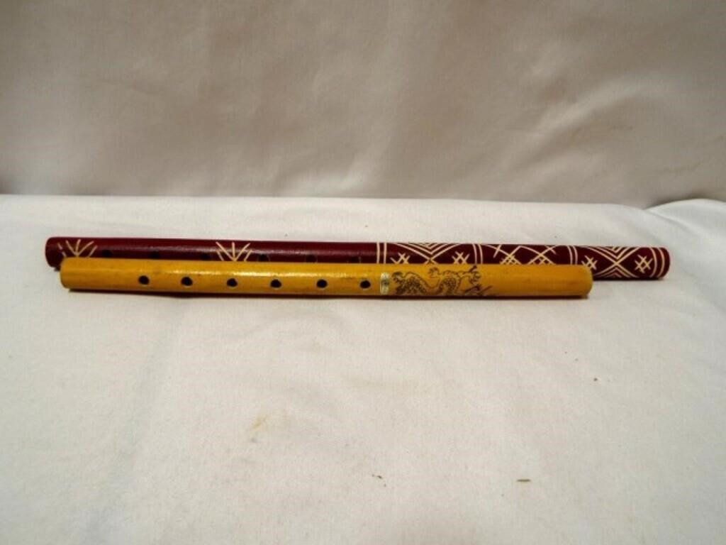 (2) Wooden Flutes