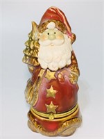 Vintage Father Christmas Santa Hinged Trinket
